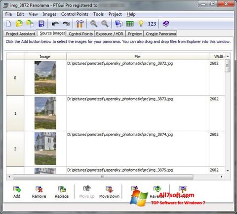Captura de pantalla PTGui para Windows 7