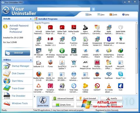 Captura de pantalla Your Uninstaller para Windows 7