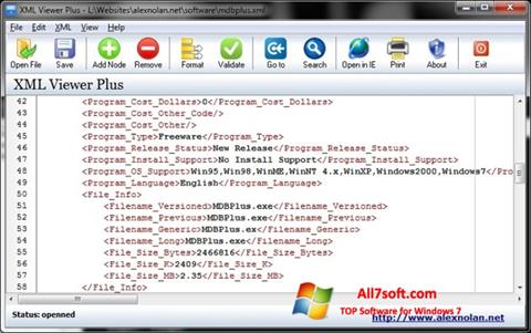 Captura de pantalla XML Viewer para Windows 7