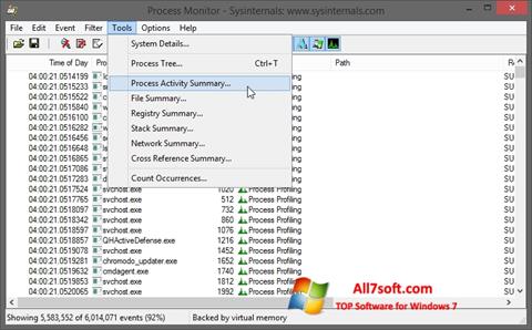 Captura de pantalla Process Monitor para Windows 7