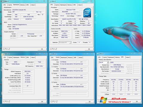 Captura de pantalla CPU-Z para Windows 7