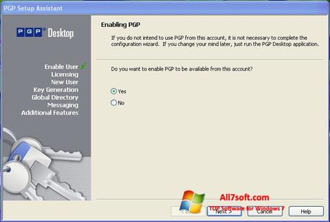 Captura de pantalla PGP Desktop para Windows 7
