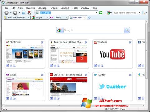 Captura de pantalla SlimBrowser para Windows 7