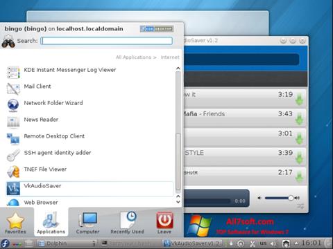 Captura de pantalla VkAudioSaver para Windows 7