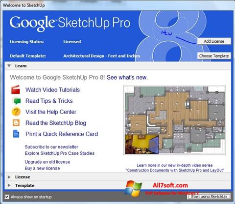 Captura de pantalla Google SketchUp Pro para Windows 7