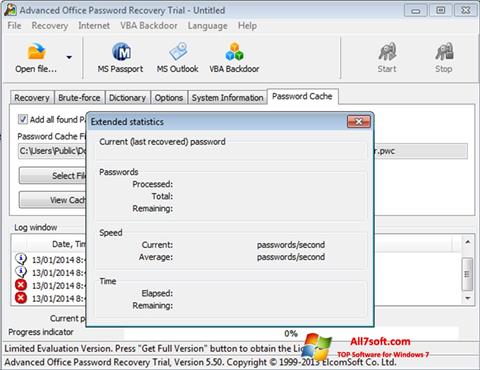 Captura de pantalla Advanced Office Password Recovery para Windows 7