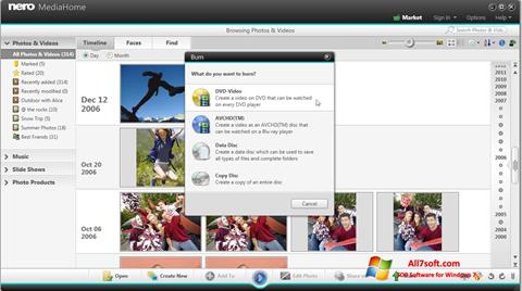 Captura de pantalla Nero MediaHome para Windows 7