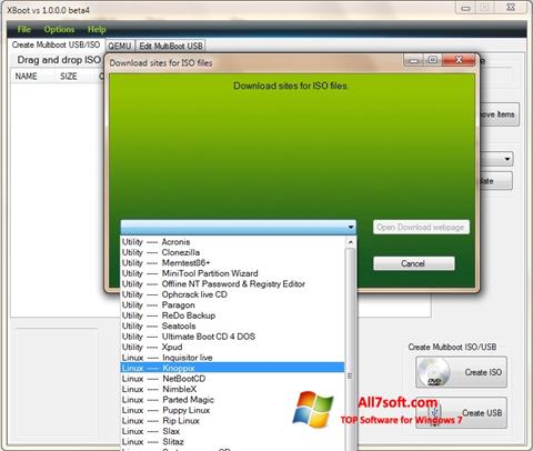 Captura de pantalla XBoot para Windows 7