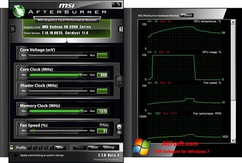 Captura de pantalla MSI Afterburner para Windows 7
