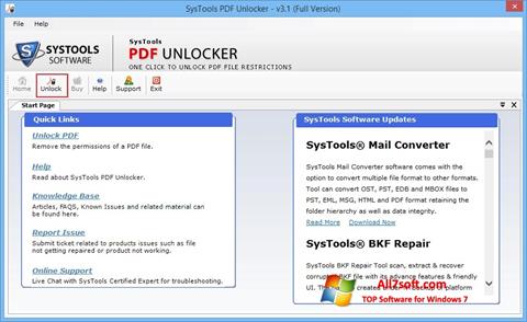 Captura de pantalla PDF Unlocker para Windows 7