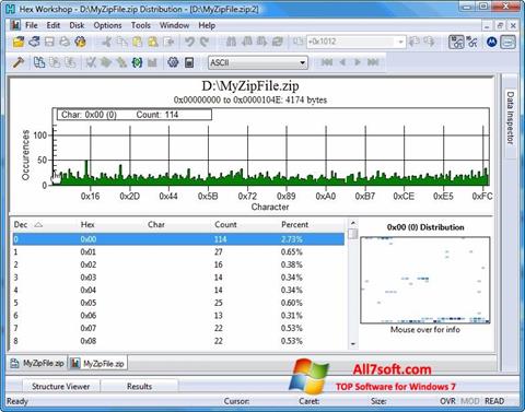 Captura de pantalla Hex Workshop para Windows 7