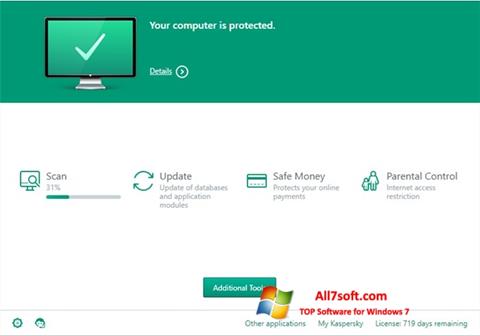 Captura de pantalla Kaspersky Total Security para Windows 7