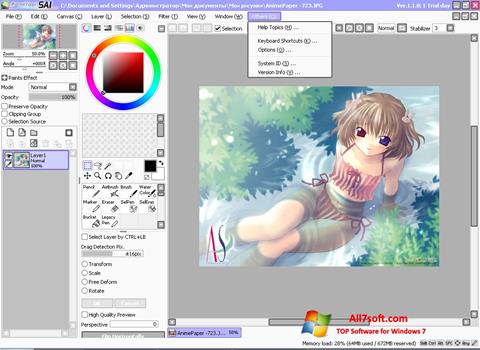 Captura de pantalla Paint Tool SAI para Windows 7