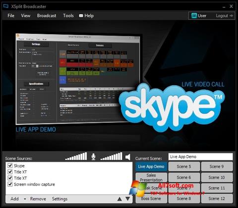 Captura de pantalla XSplit Broadcaster para Windows 7
