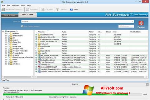 Captura de pantalla File Scavenger para Windows 7