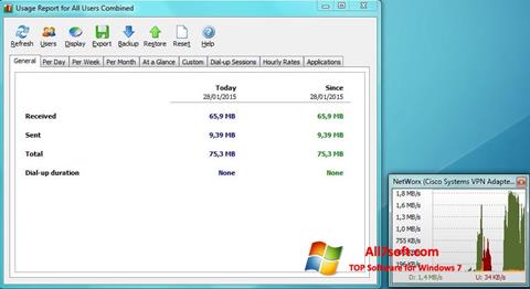 Captura de pantalla NetWorx para Windows 7