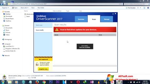 Captura de pantalla DriverScanner para Windows 7