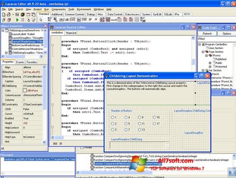 Captura de pantalla Lazarus para Windows 7