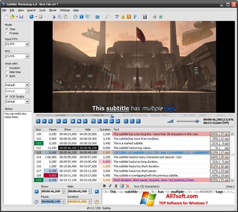 Captura de pantalla Subtitle Workshop para Windows 7