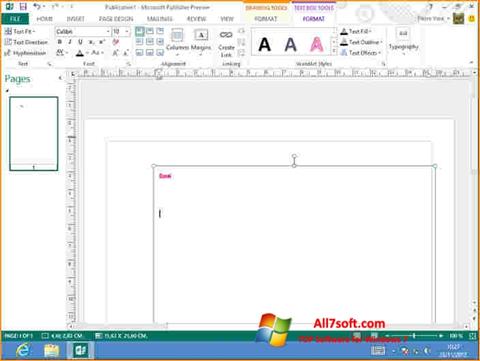 Captura de pantalla Microsoft Publisher para Windows 7