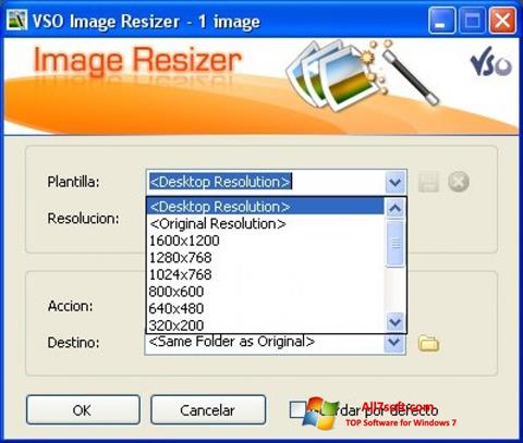 Captura de pantalla VSO Image Resizer para Windows 7