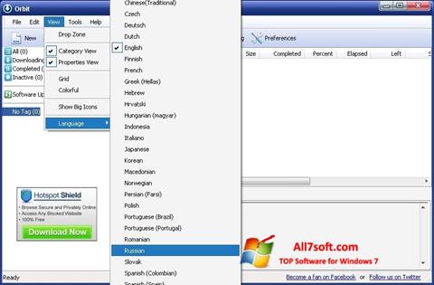 Captura de pantalla Orbit Downloader para Windows 7