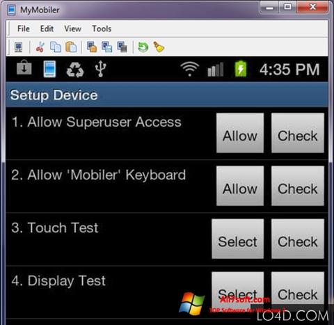 Captura de pantalla MyMobiler para Windows 7