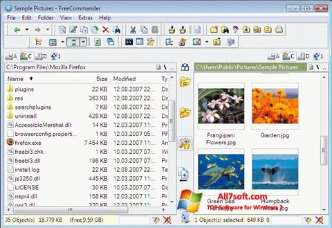 Captura de pantalla FreeCommander para Windows 7