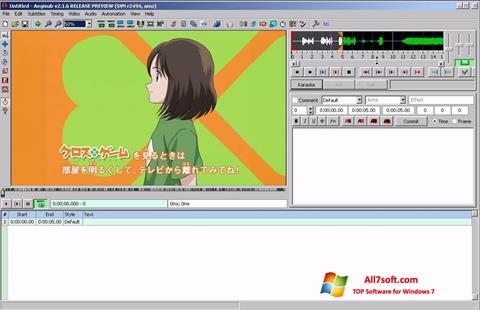 Captura de pantalla Aegisub para Windows 7
