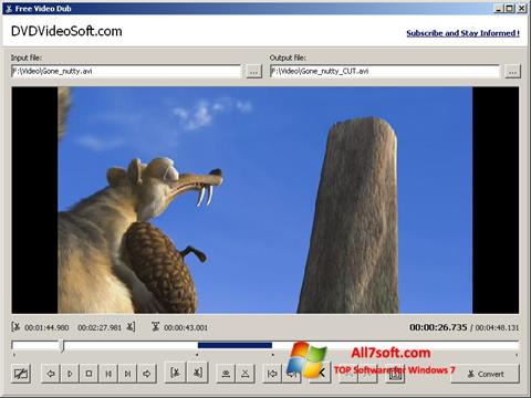 Captura de pantalla Free Video Dub para Windows 7