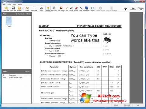 Captura de pantalla PDF Editor para Windows 7