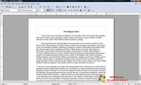 Captura de pantalla OpenOffice para Windows 7
