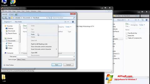 Captura de pantalla HTML Help Workshop para Windows 7