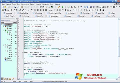 Captura de pantalla PHP Expert Editor para Windows 7