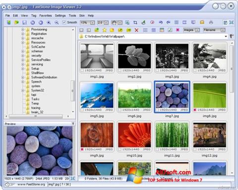 Captura de pantalla FastStone Image Viewer para Windows 7