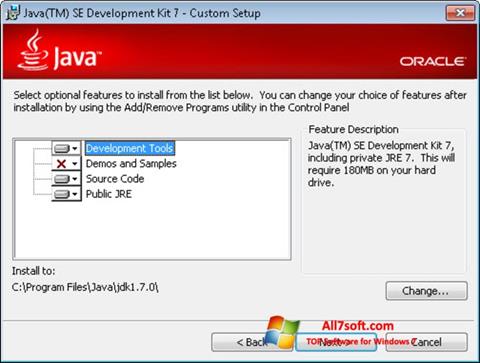 Captura de pantalla Java SE Development Kit para Windows 7