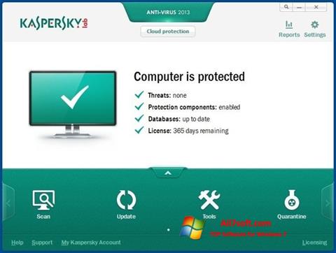 Captura de pantalla Kaspersky AntiVirus para Windows 7