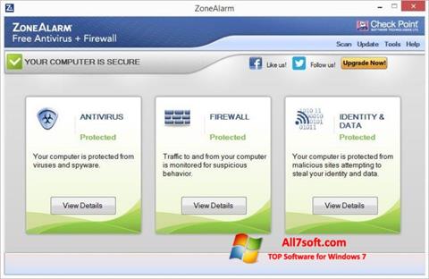 Captura de pantalla ZoneAlarm para Windows 7