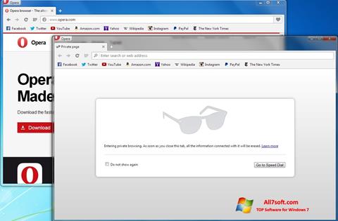 Captura de pantalla Opera Next para Windows 7