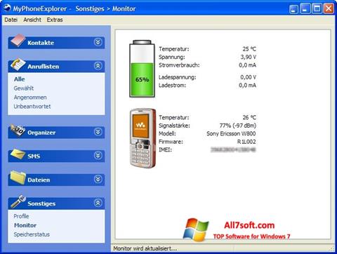 Captura de pantalla MyPhoneExplorer para Windows 7