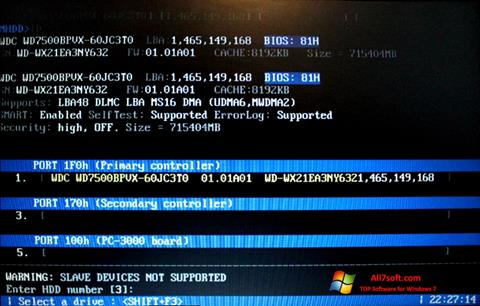 Captura de pantalla MHDD para Windows 7