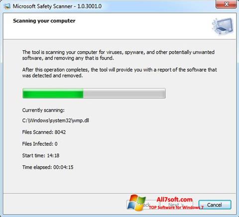 Captura de pantalla Microsoft Safety Scanner para Windows 7