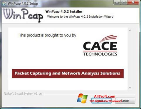 Captura de pantalla WinPcap para Windows 7
