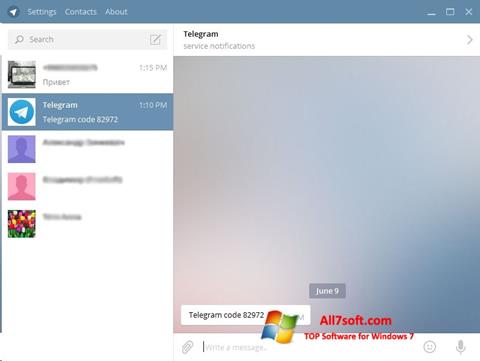 Captura de pantalla Telegram Desktop para Windows 7