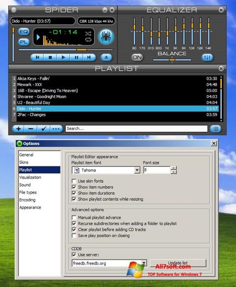 Captura de pantalla Spider Player para Windows 7