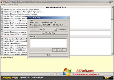Captura de pantalla XP-AntiSpy para Windows 7