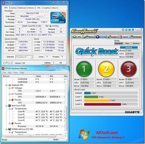 Captura de pantalla EasyTune para Windows 7
