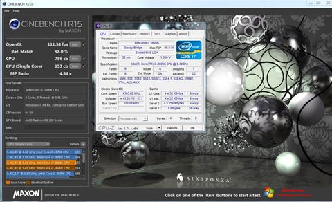 Captura de pantalla CINEBENCH para Windows 7