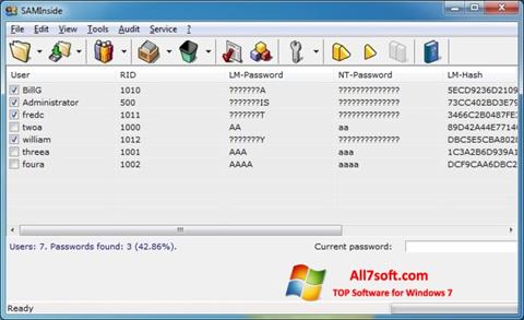 Captura de pantalla SAMInside para Windows 7