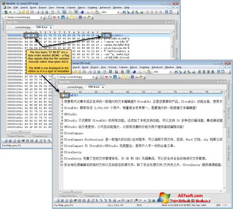 Captura de pantalla UltraEdit para Windows 7
